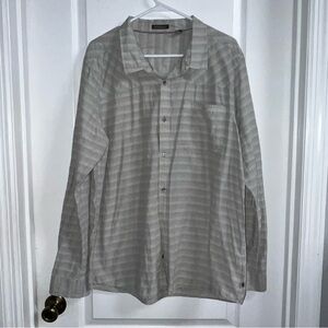 Toad & Co Men's Gray Striped Long sleeve shirt